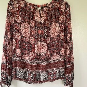Women’s Lucky Brand blouse size S with tie sleeves
